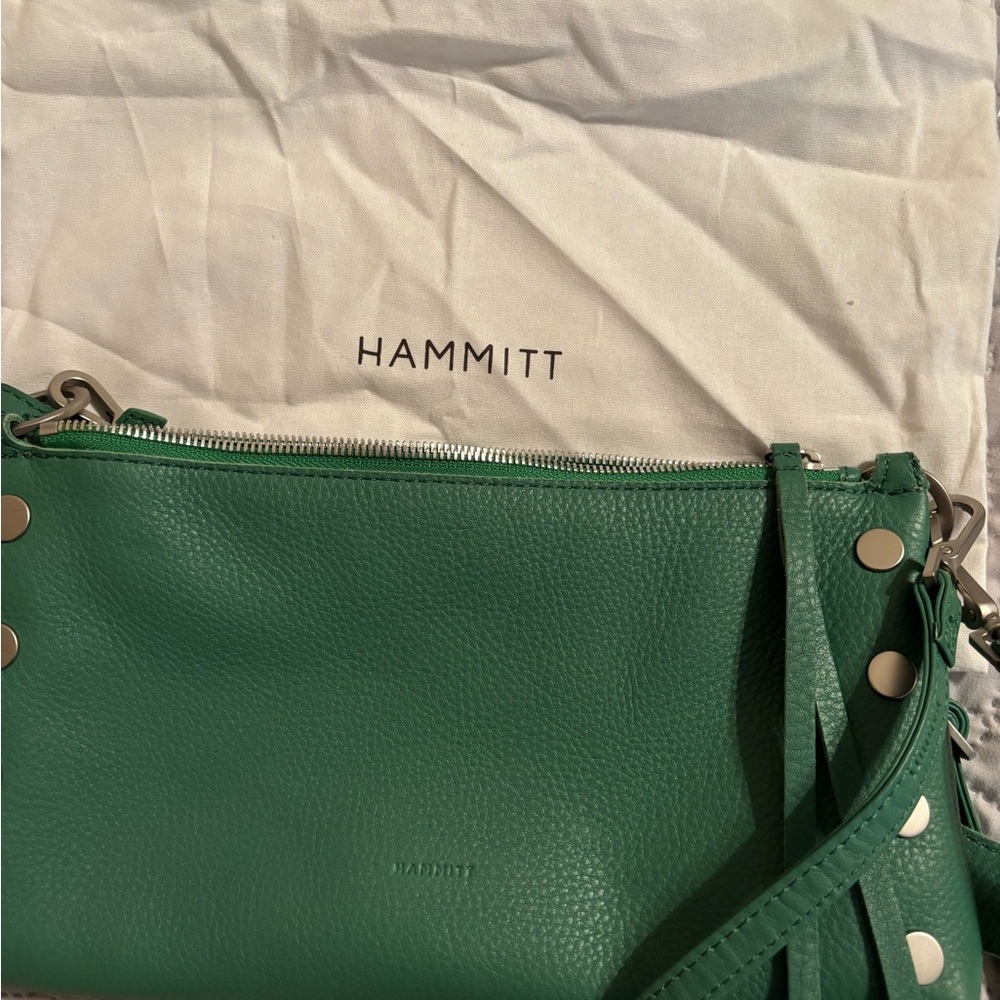 HAMMITT’ Elegant Green Crossbody Bag with Silver Accents - Picture 4 of 7